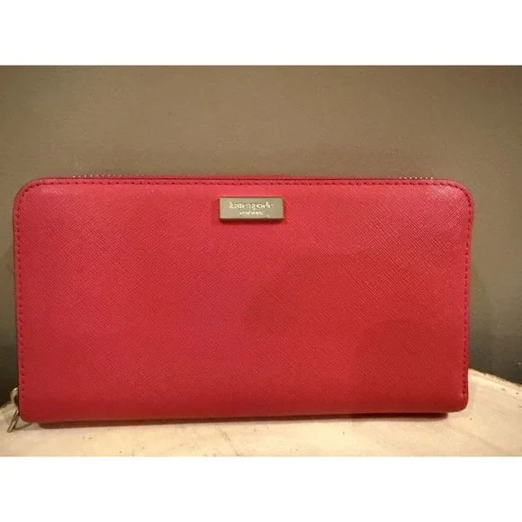Kate Spade New York Laurel Way Neda Zip Around‎ Wallet in Deep Red MSRP $189 - Picture 3 of 11